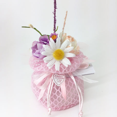 Sacchetto rete rosa