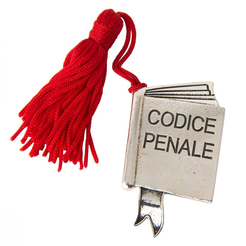 Ciondolo libro codice penale in zama