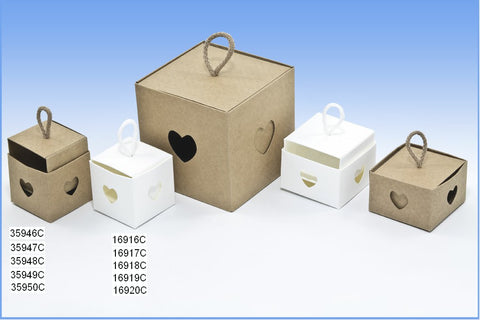 Astuccio doppio cuore bianco 5x5x5
