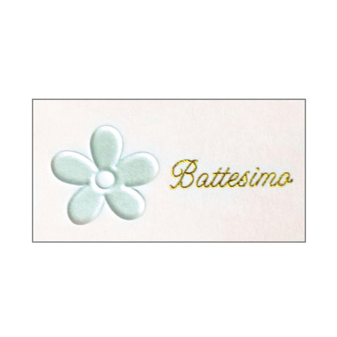 Biglietto Battesimo fiore