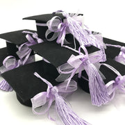 Tocco-cappellino laurea nero + nappina lilla