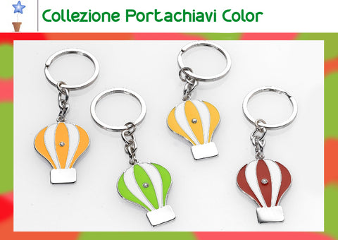 Portachiave mongolfiera metallo - assortito