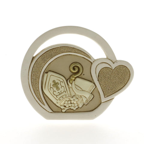 Quadretto cresima tondo con cuore