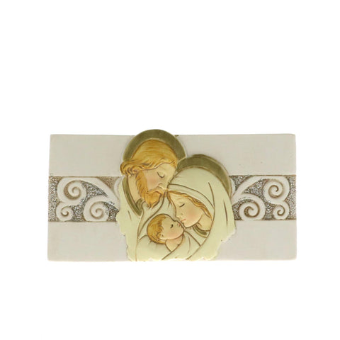 Quadretto sacra famiglia in resina