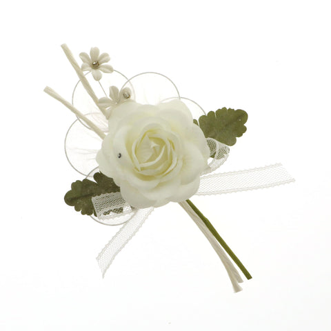 Rametto fiore portaconfetti con rosa
