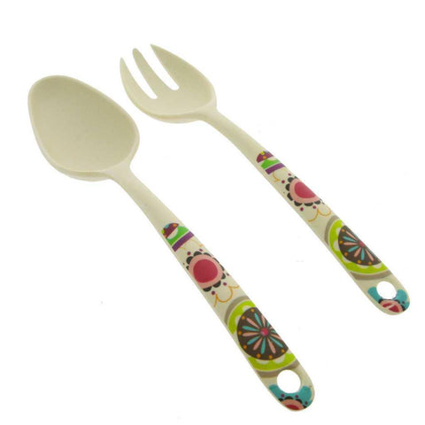 Set posate insalata bamboo + fiala portaconfetti