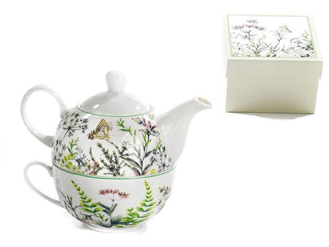Teiera+tazza porcellana