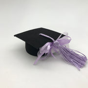Tocco-cappellino laurea nero + nappina lilla