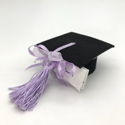 Tocco-cappellino laurea nero + nappina lilla